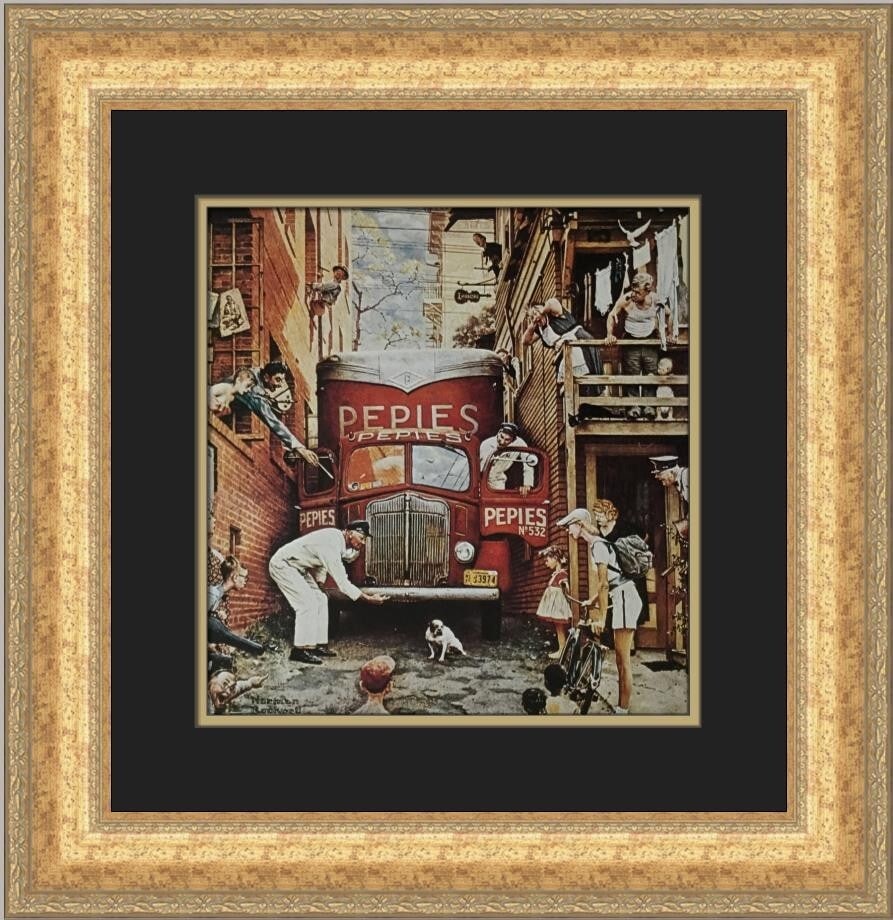 Norman Rockwell Traffic Conditions Custom Framed Art Print 1977 (1 of 2)