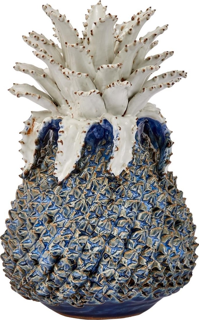 Handmade Ceramic Green Pineapple Vase 8H (1 of 3)