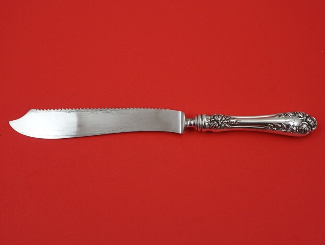 Wallace Rose Sterling Silver Cake Saw 10 1/4 Inch Monogrammed (1 of 3)