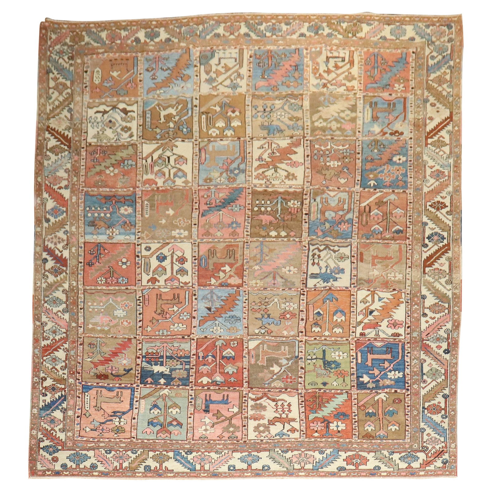 Antique Persian Heriz Bakshaish Room Size Wool Rug 9'10 x 12'7 (1 of 11)
