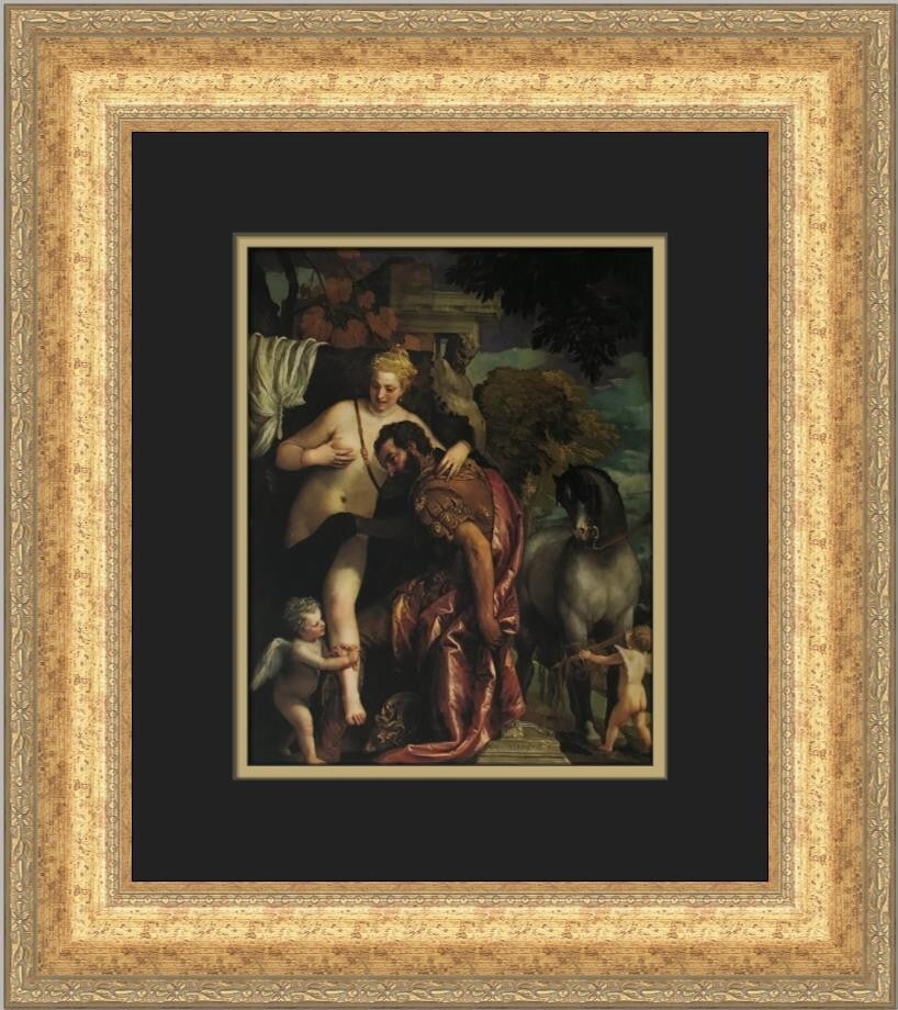 Paolo Veronese Mars and Venus United by Love Custom Framed Art Print: Paolo Veronese Mars and Venus United by Love Custom Framed Art Print Enhance your art collection with this exquisite custom framed print titled "Mars and Venus United by Love" by renowned artist Paolo