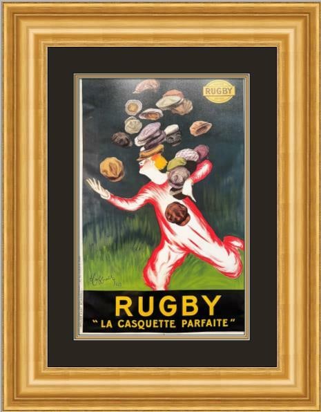Leonetto Cappiello Rugby Print Custom Framed Advertising Art 1991 (1 of 2)