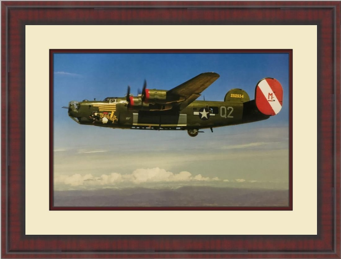 Framed CONSOLIDATED B24-J LIBERATOR Aviation Print by Philip Makanna (1 of 2)