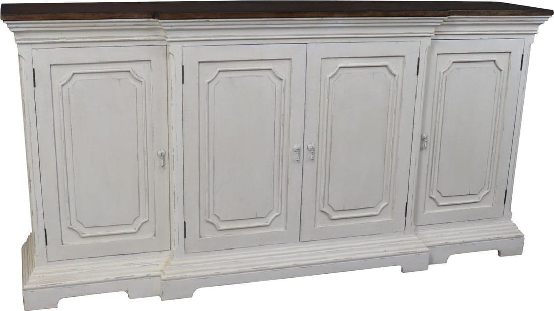 Rustic Pecan Edward Sideboard French Style Solid Wood (1 of 9)