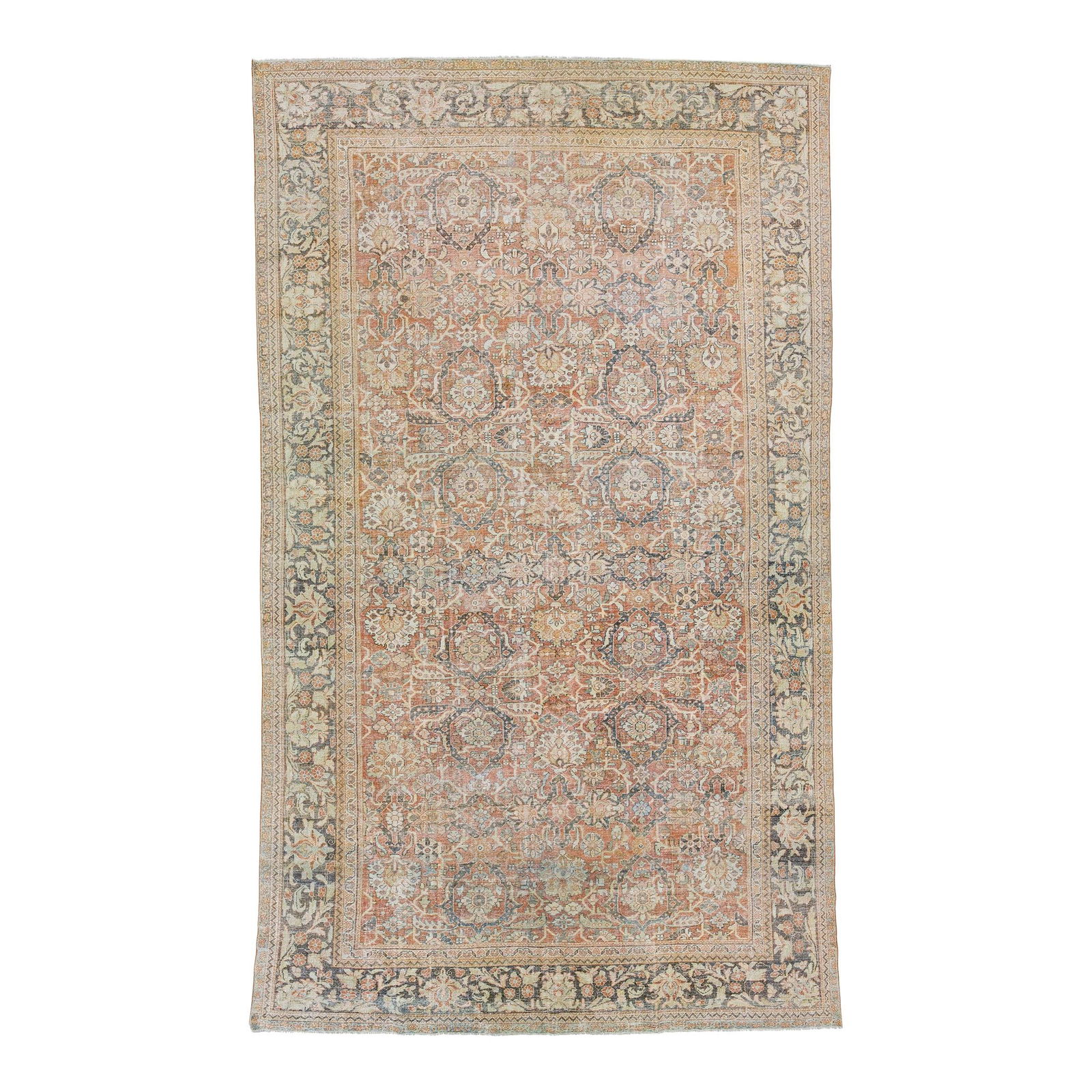 1920s Antique Persian Mahal Wool Rug Oversized Allover Floral Design (1 of 7)