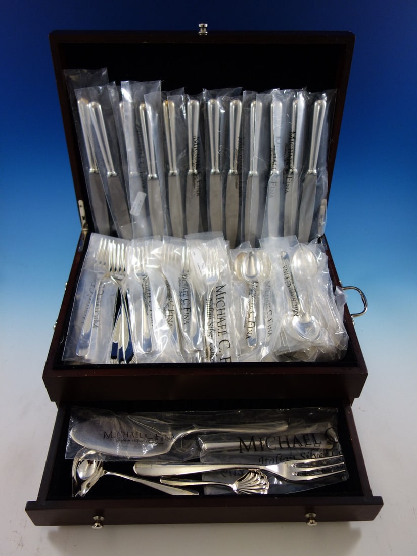 Svedeze by Zaramella Sterling Silver Flatware Set 77 Pieces New Mid-Century Modern (1 of 10)