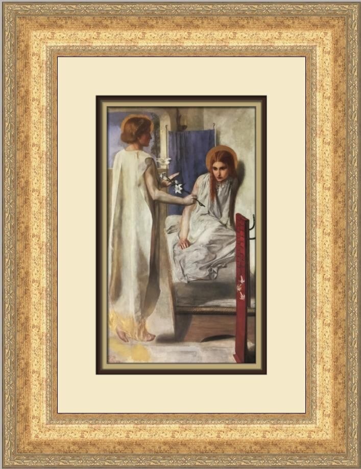 Dante G Rosetti The Annunciation Custom Framed Art Print 20x15 (1 of 2)