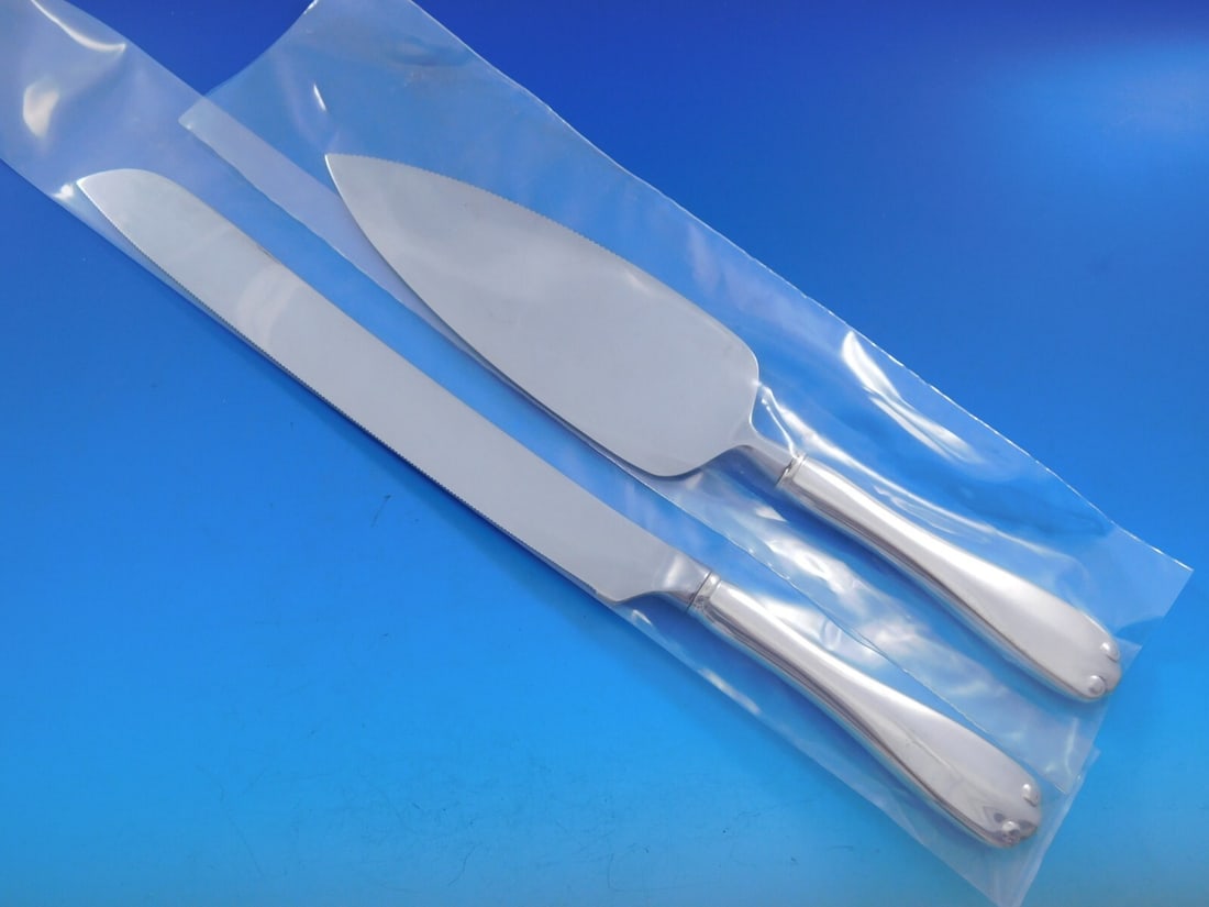 Tiffany & Co. Flemish Sterling Silver Wedding Cake Set 2pc Custom (1 of 10)