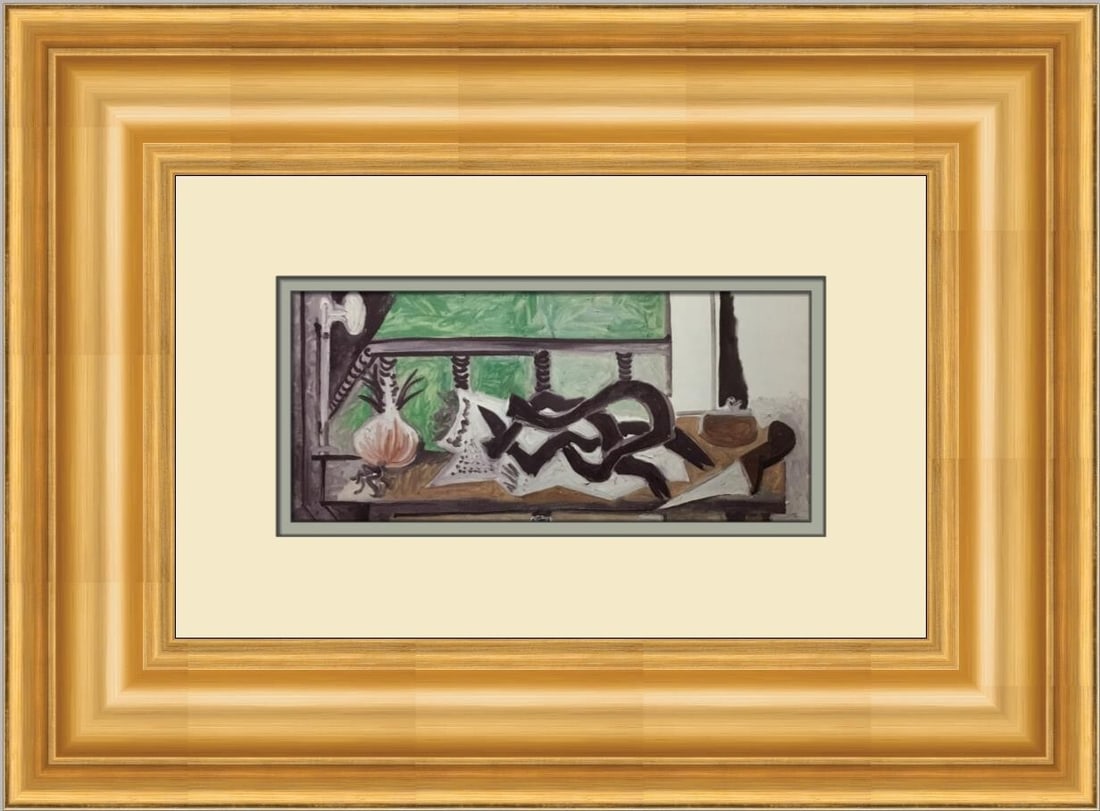 Pablo Picasso Fish-Stew Custom Framed Lithograph Print 1985 (1 of 2)