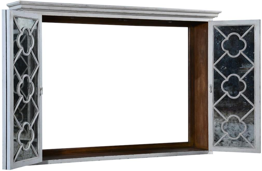 Wilcox White Finish Media Cabinet with Bi-Fold Doors (1 of 3)