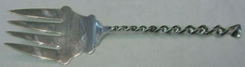 Dominick & Haff Twist Sterling Silver Asparagus Fork 10.25 Inches (1 of 2)