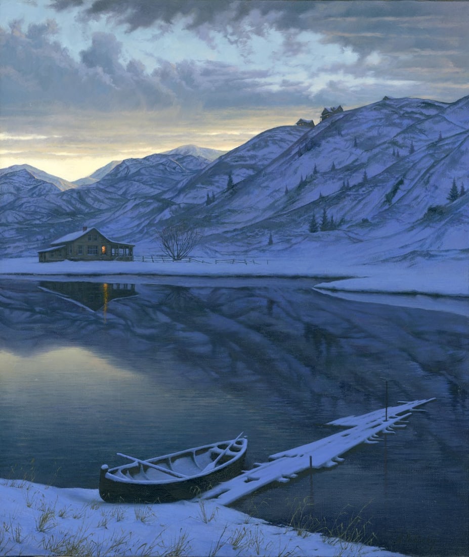 Alexei Butirskiy Mountain Pond Signed Limited Edition Giclee Canvas Art: Alexei Butirskiy Mountain Pond Signed Limited Edition Giclee Canvas Art Explore the serene beauty of 'Mountain Pond', a signed limited edition giclee on canvas by acclaimed artist Alexei Butirskiy. Th