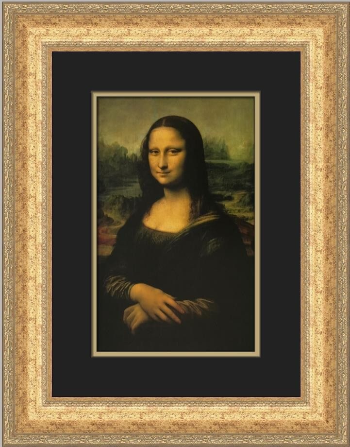 Leonardo Da Vinci The Mona Lisa Custom Framed Art Print 19x16 (1 of 2)
