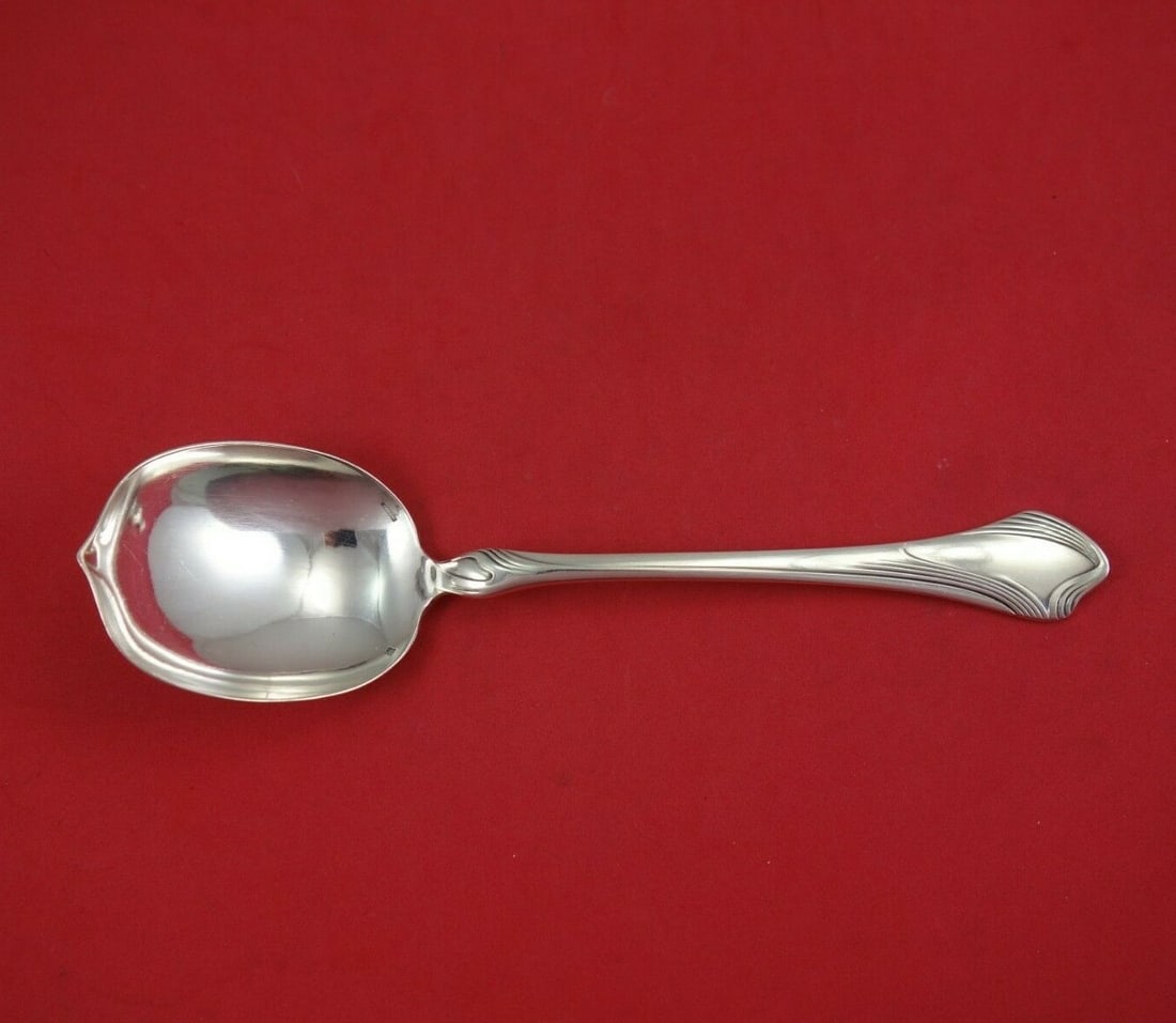 Christofle Moderne Gramont Sterling Silver Berry Spoon 8 3/8 Inch (1 of 2)