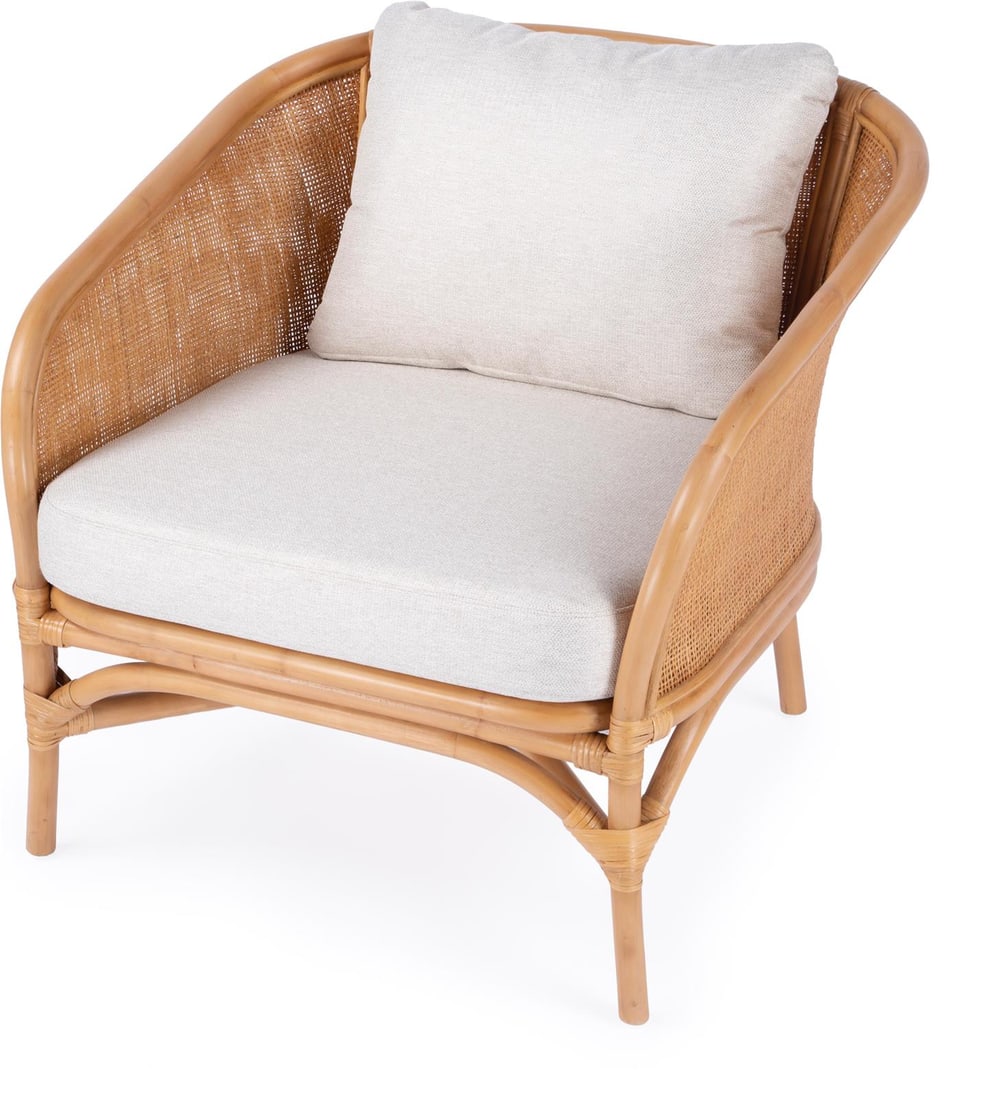 Butler Captiva Accent Chair in Natural Rattan Coastal Style (1 of 8)