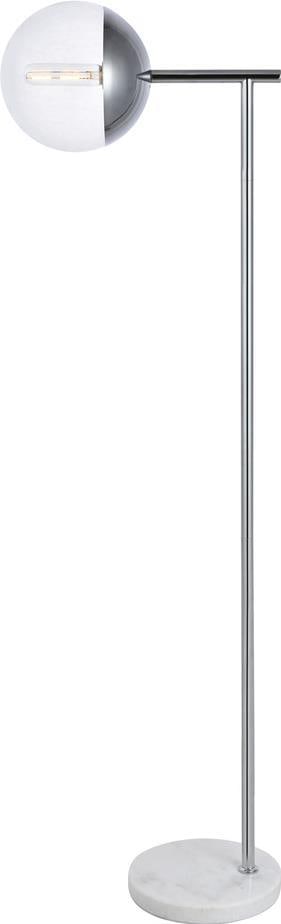Elegant Chrome Floor Lamp Eclipse Collection Transitional Style (1 of 1)