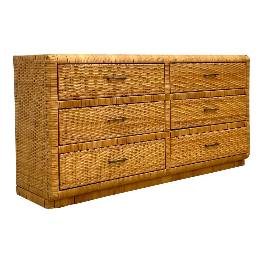 Vintage Coastal Rattan 6 Drawer Dresser (1 of 6)
