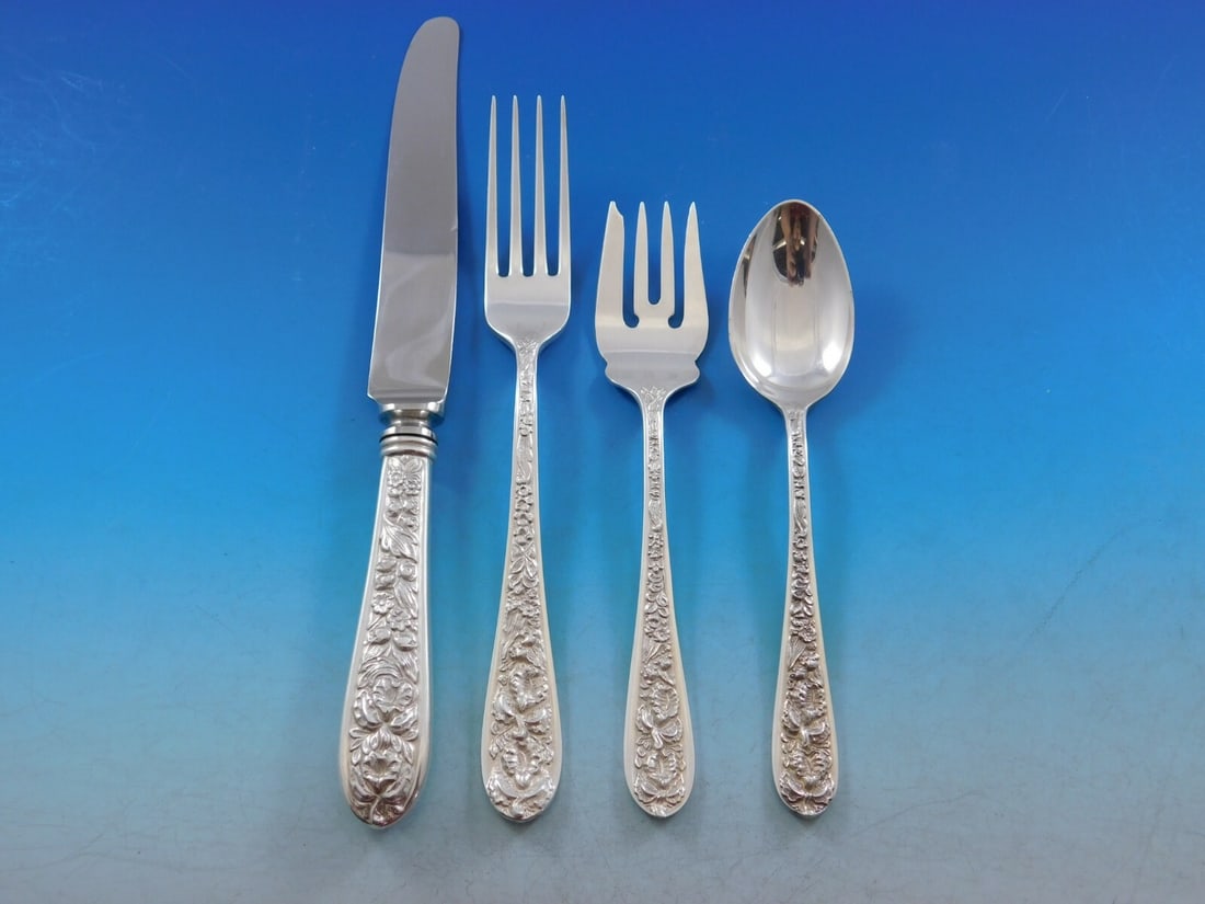 Stieff Corsage Sterling Silver Flatware Set for 8 - 42 Pieces (1 of 8)
