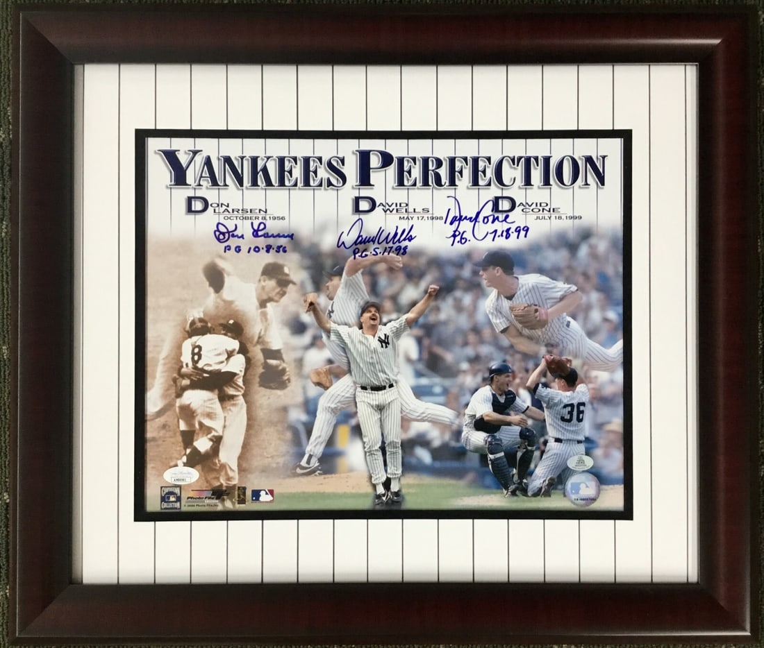New York Yankees Signed Photo by Larsen Wells Cone JSA Certified Framed (1 of 8)