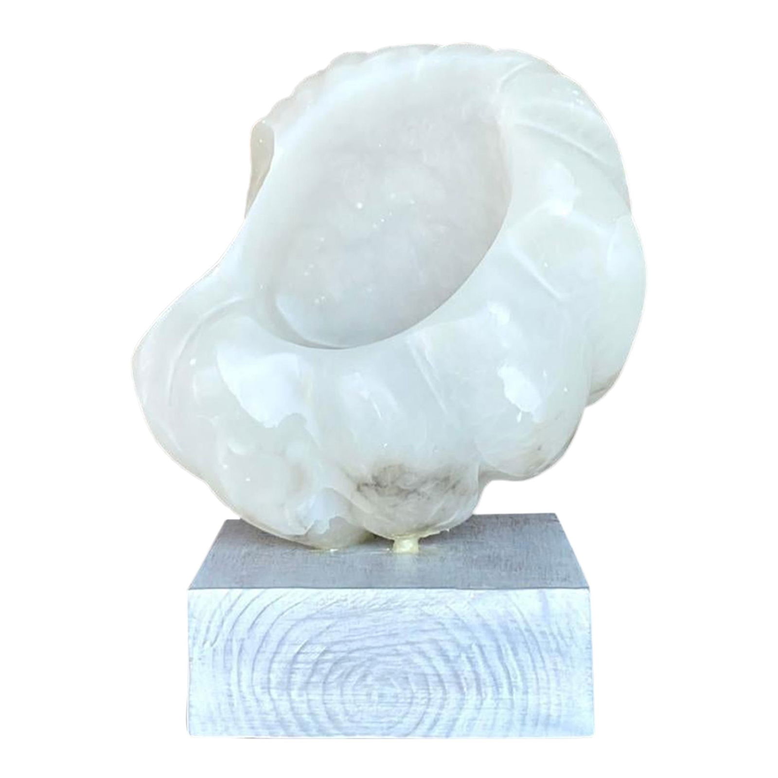 Vintage Boho Abstract Sculpture Wood Stone 15.5" Tall (1 of 7)