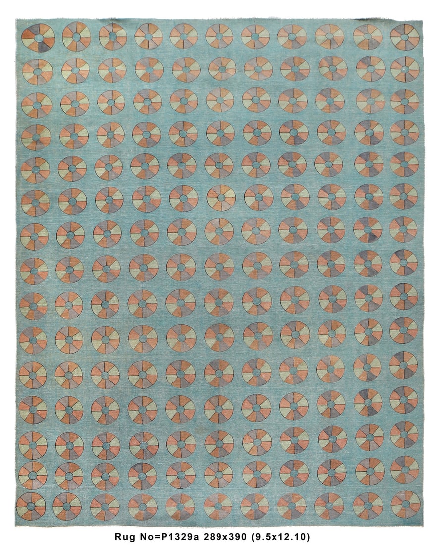 9.6 x 12.9 Hand-Knotted Contemporary Vintage Persian Area Rug (1 of 8)