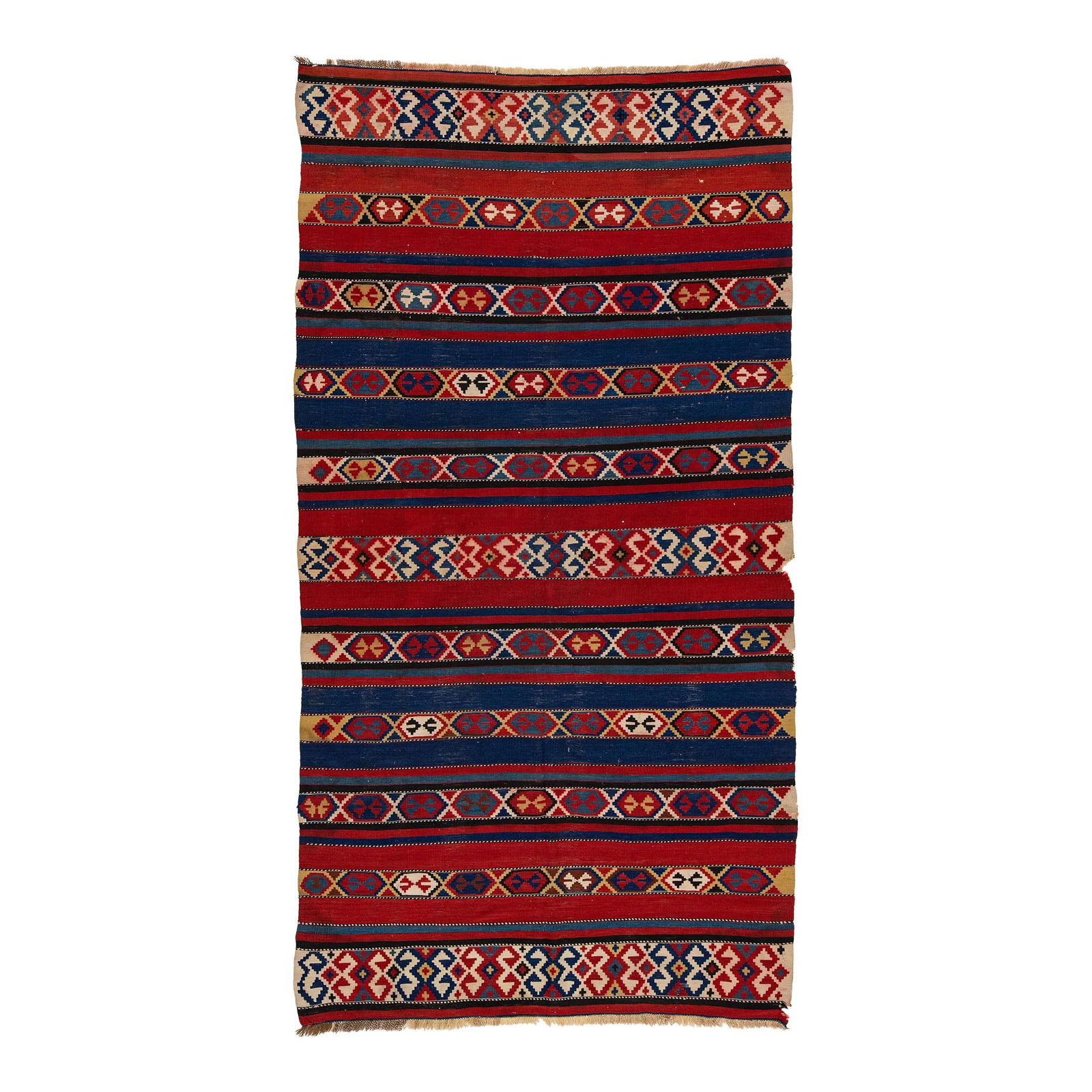 Vintage 5'9 Handmade Kilim Wool Rug Multicolor Design (1 of 10)