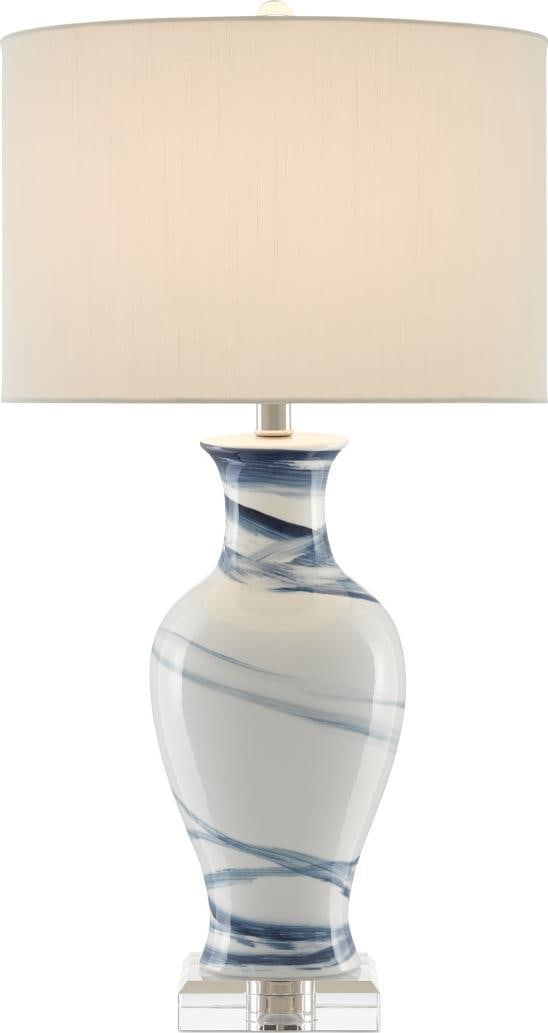 Currey Hanni Chinoiserie Table Lamp Brass Porcelain 150W UL-Listed (1 of 3)