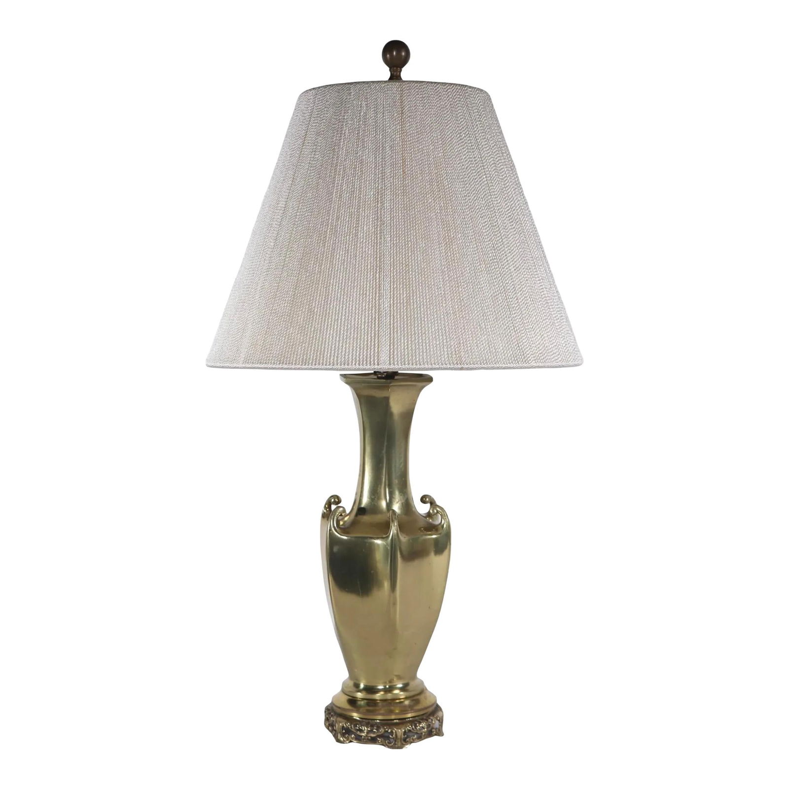 Brass Chinese Style Hollywood Regency Table Lamp 30 inches (1 of 10)