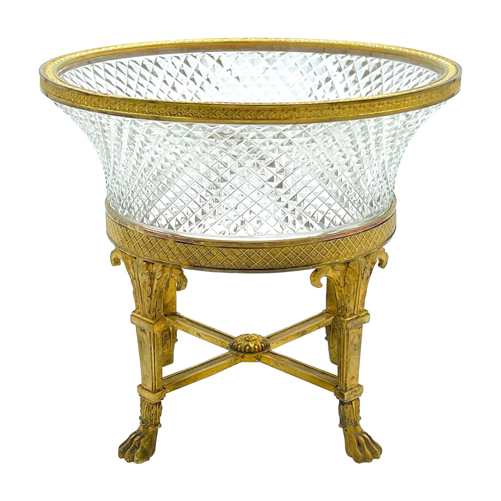 1920s Empire Style Ormolu Cut Crystal Compote Made in Austria (1 of 12)