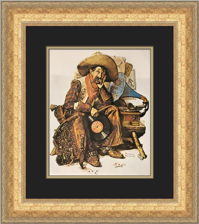 Norman Rockwell Dreams of Long Ago Custom Framed Print 20 x 18 Art (1 of 2)