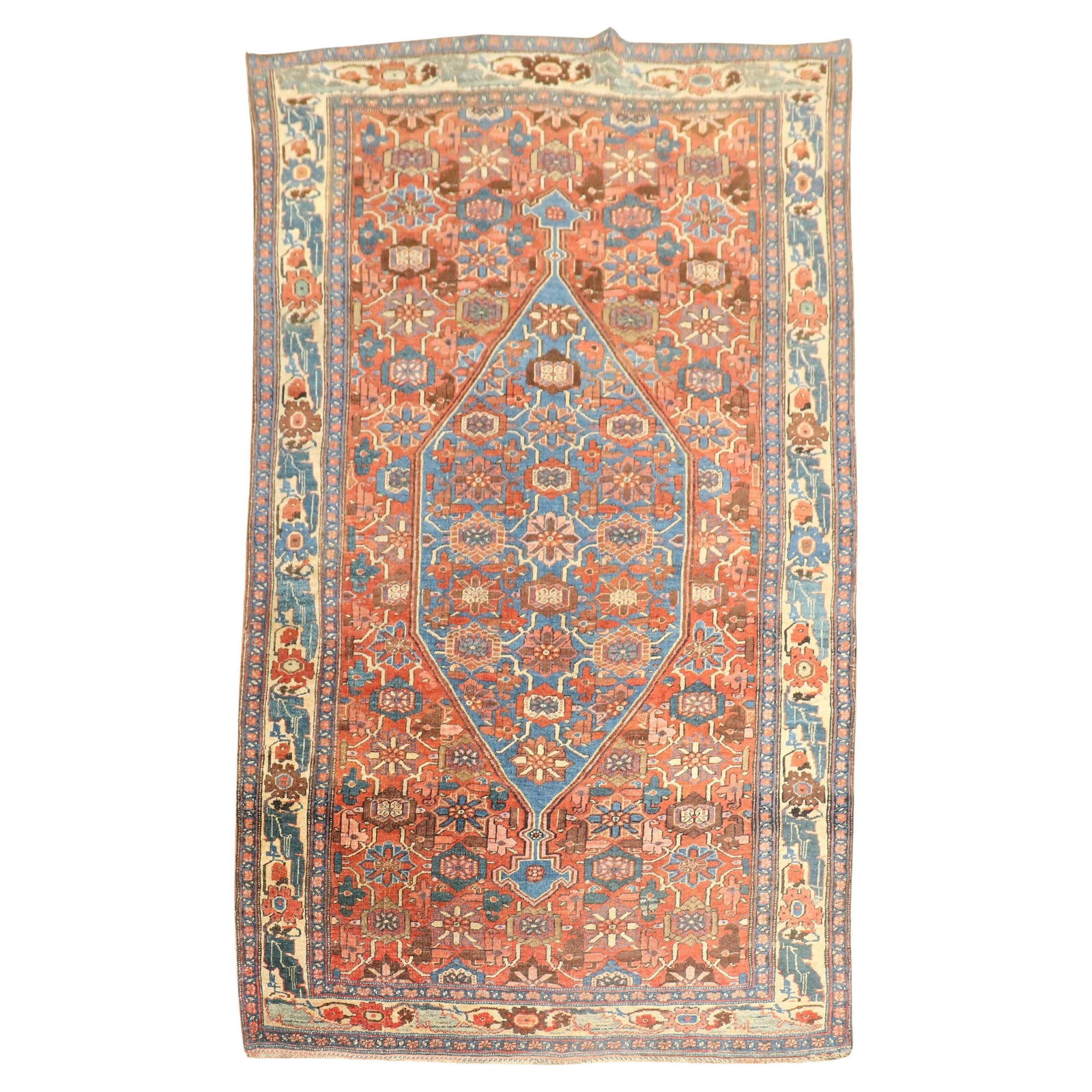 Rustic Antique Persian Bidjar Rug 52 x 84 Hand-Woven Wool: Rustic Antique Persian Bidjar Rug 52 x 84 Hand-Woven Wool Discover the beauty of this Rustic Antique Persian Bidjar Rug, expertly hand-woven from high-quality wool. Measuring 52 inches in width and 84