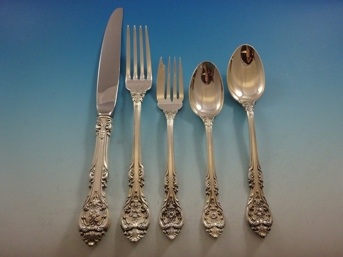 Gorham King Edward Sterling Silver Flatware Set for 12 - 67 Pieces with Storage Chest (1 of 9)