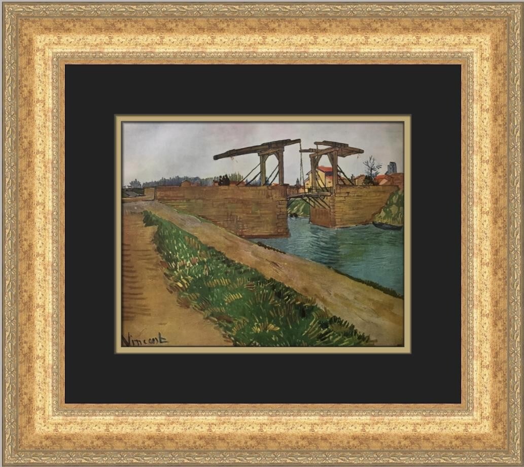 Vincent Van Gogh The Drawbridge Custom Framed Print 17x19 Landscape (1 of 2)