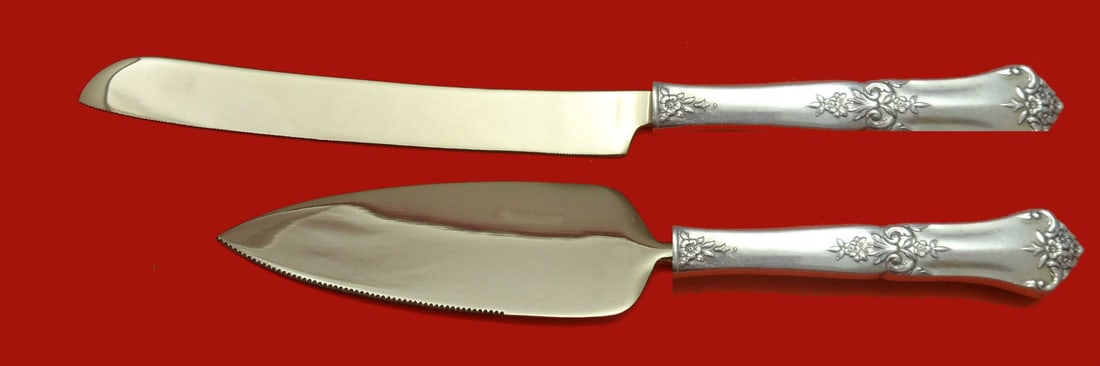 Stately by State House Sterling Silver 2pc Wedding Cake Set (1 of 1)