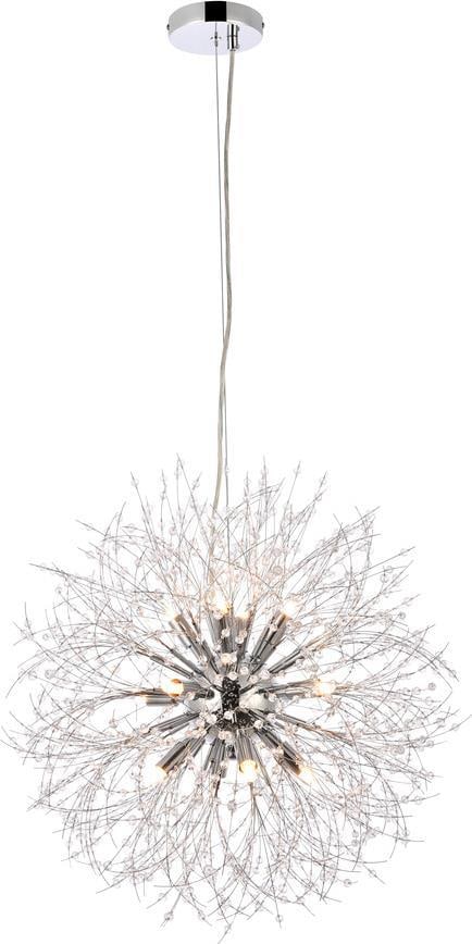 Elegant Lighting Solace 12-Light Chrome Pendant Lamp UL-Listed (1 of 1)