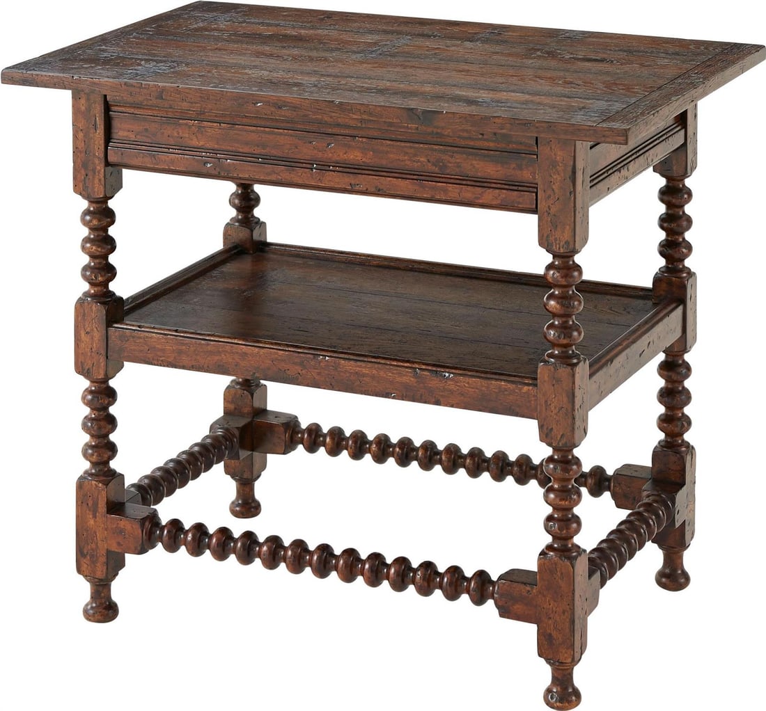 Theodore Alexander Timeless Silas Side Table Victory Oak Finish (1 of 1)