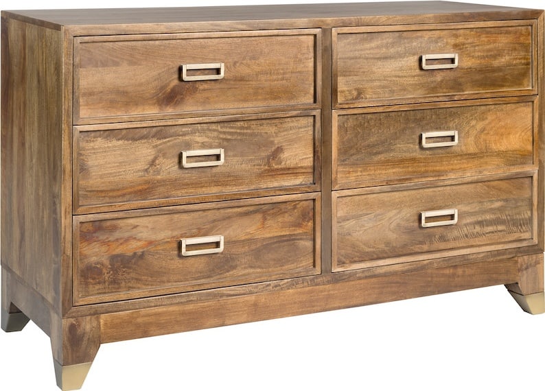 Everette Mango Wood Dresser in Brindled Ash Finish by Alder Tweed (1 of 2)