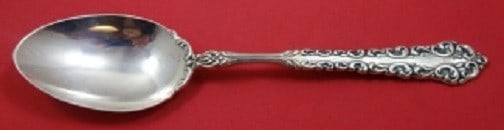 Oneida Venetian Scroll Sterling Silver Serving Spoon 8.25" (1 of 1)