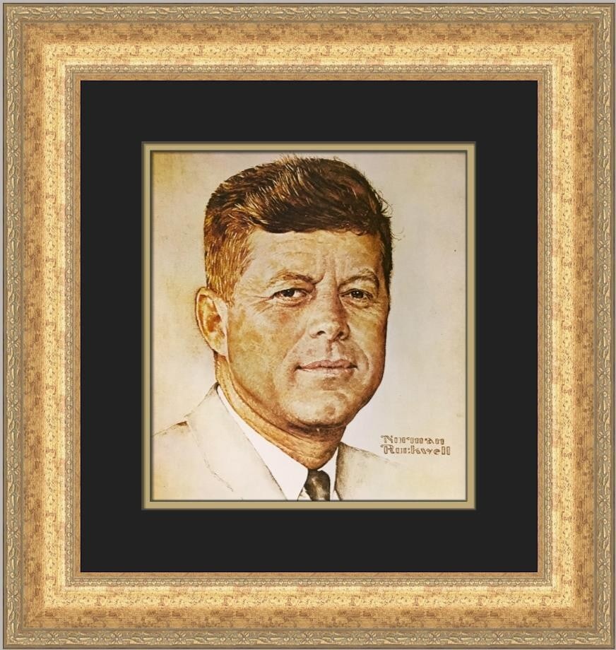 Norman Rockwell John F Kennedy Custom Framed Art Print 1979 (1 of 2)