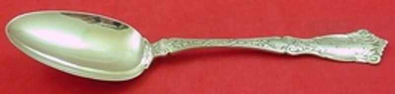 Antique Berain Serving Spoon by Wallace Sterling Silver 8 1/8" Monogrammed (1 of 2)
