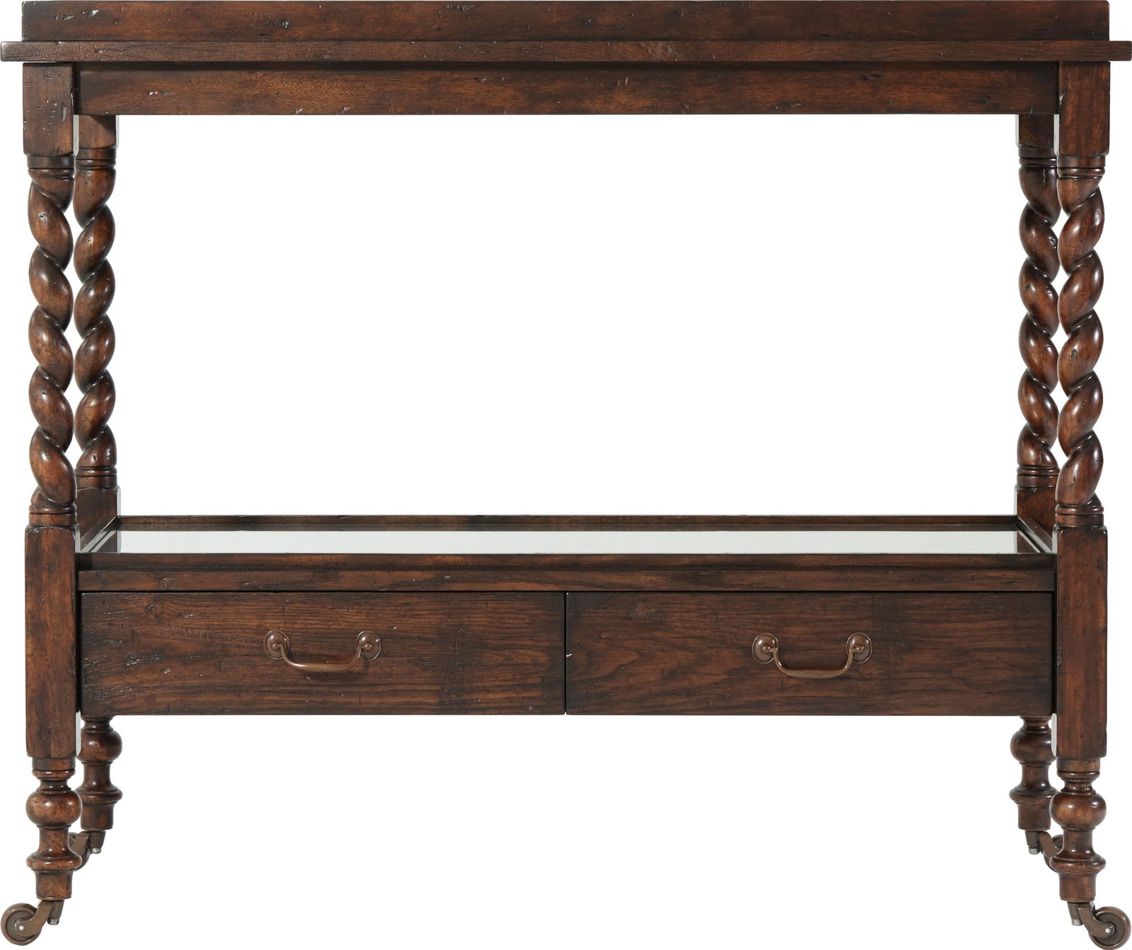 Theodore Alexander Althorp Oak Serving Table with Drawers (1 of 4)