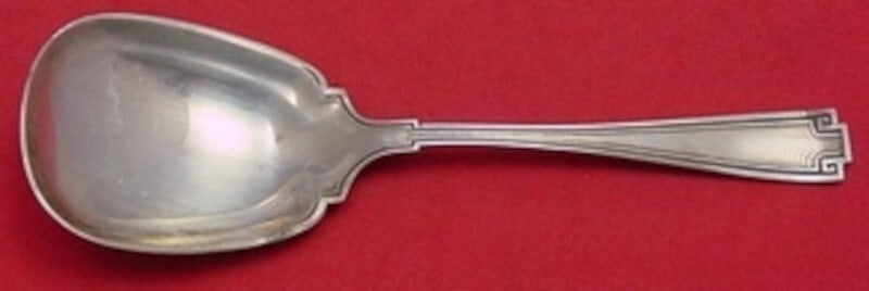 Gorham Etruscan Sterling Silver Preserve Spoon 7 Inch Serving Spoon (1 of 2)