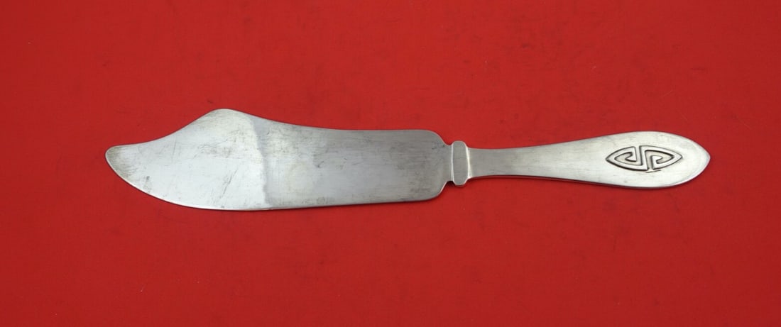 Porter Blanchard Pointed Sterling Silver Ice Cream Slice 10 3/8" Knife: Porter Blanchard Pointed Sterling Silver Ice Cream Slice 10 3/8" Knife This exquisite ice cream slice, crafted by Porter Blanchard, features a pointed design and is made entirely of sterling silver. M