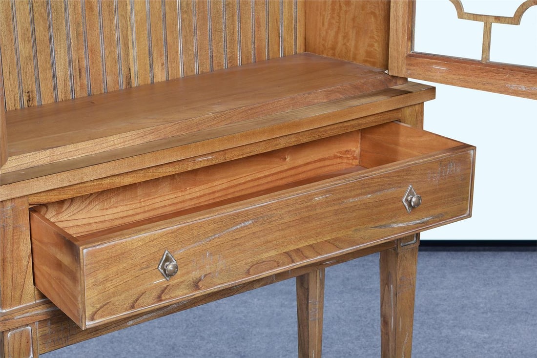 New Bella Wood Cabinet with Clear Glass Doors (1 of 4)