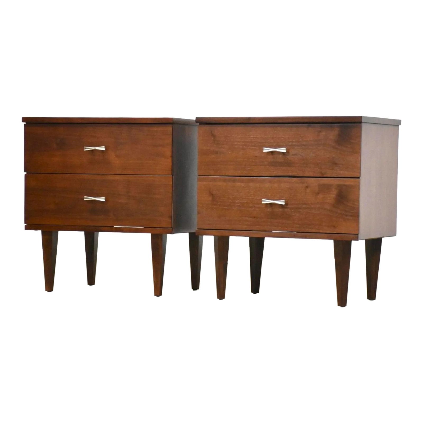 Mid-Century Modern Walnut Nightstands by Harmony House Pair (1 of 8)