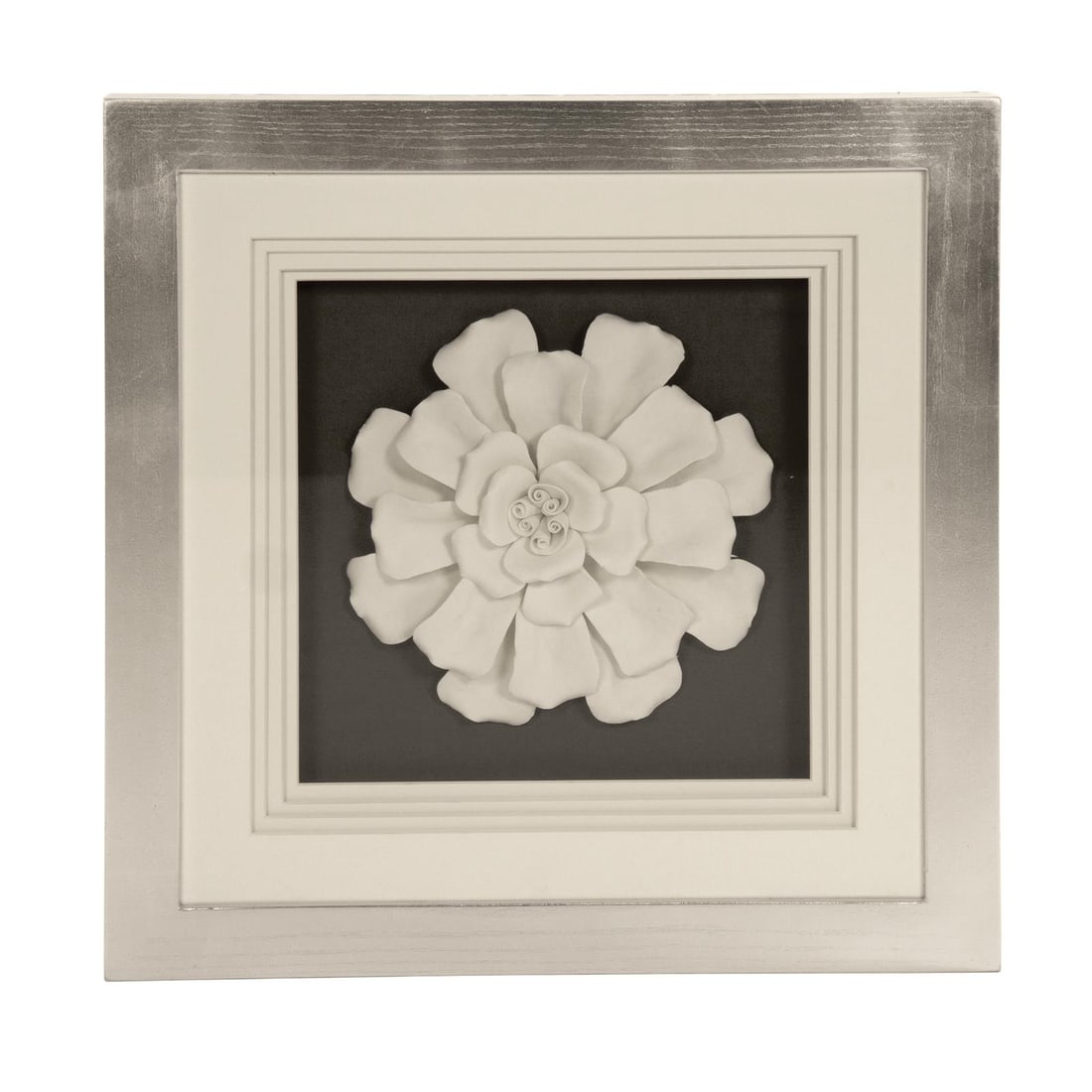 Zentique Victorian Style Ceramic Flower Wall Art 23.5x23.5 (1 of 4)