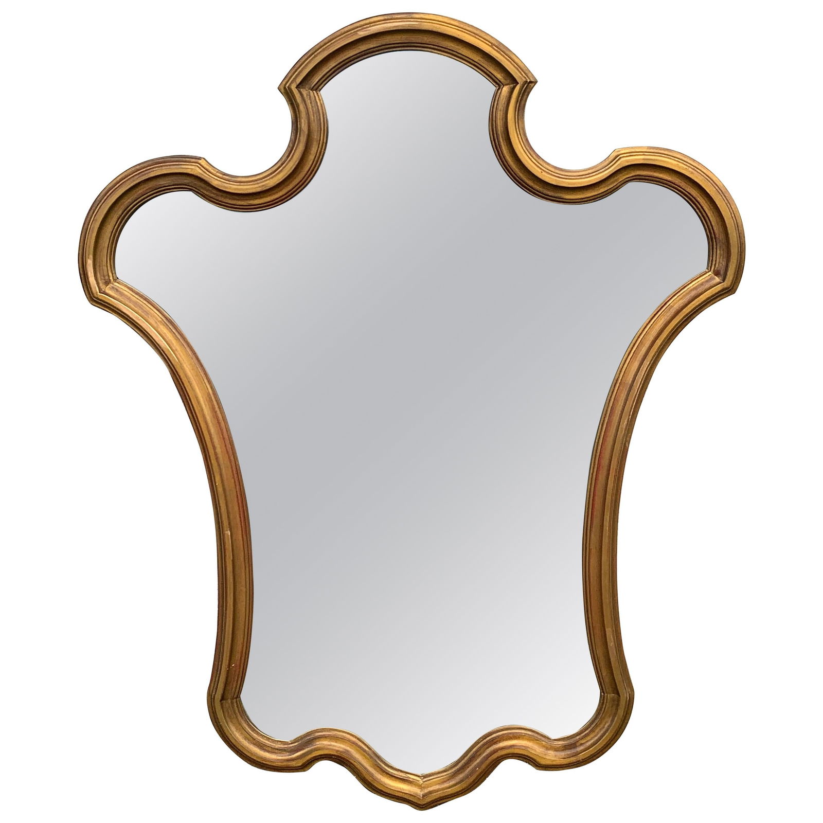 1970s Midcentury Giltwood Keyhole Mirror by La Barge (1 of 6)