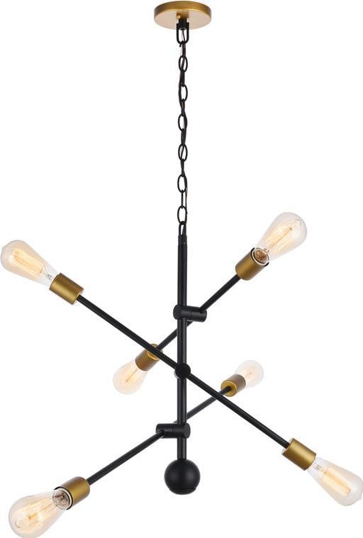 Elegant Axel Brass 6-Light Pendant Light for Modern Homes (1 of 1)