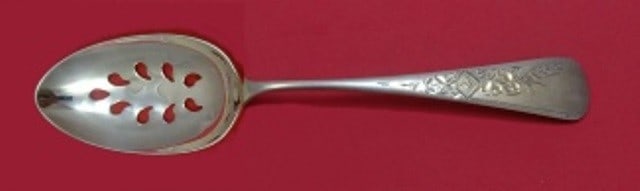 Gorham Sterling Silver 9-Hole Antique Engraved Serving Spoon (1 of 1)