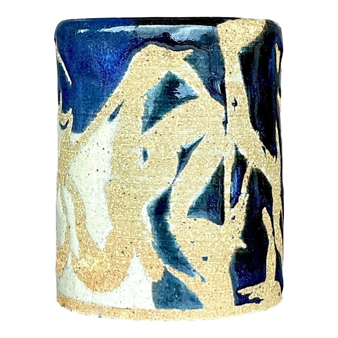Ink Blue Vintage Boho Pottery Vase Handmade Charm (1 of 7)